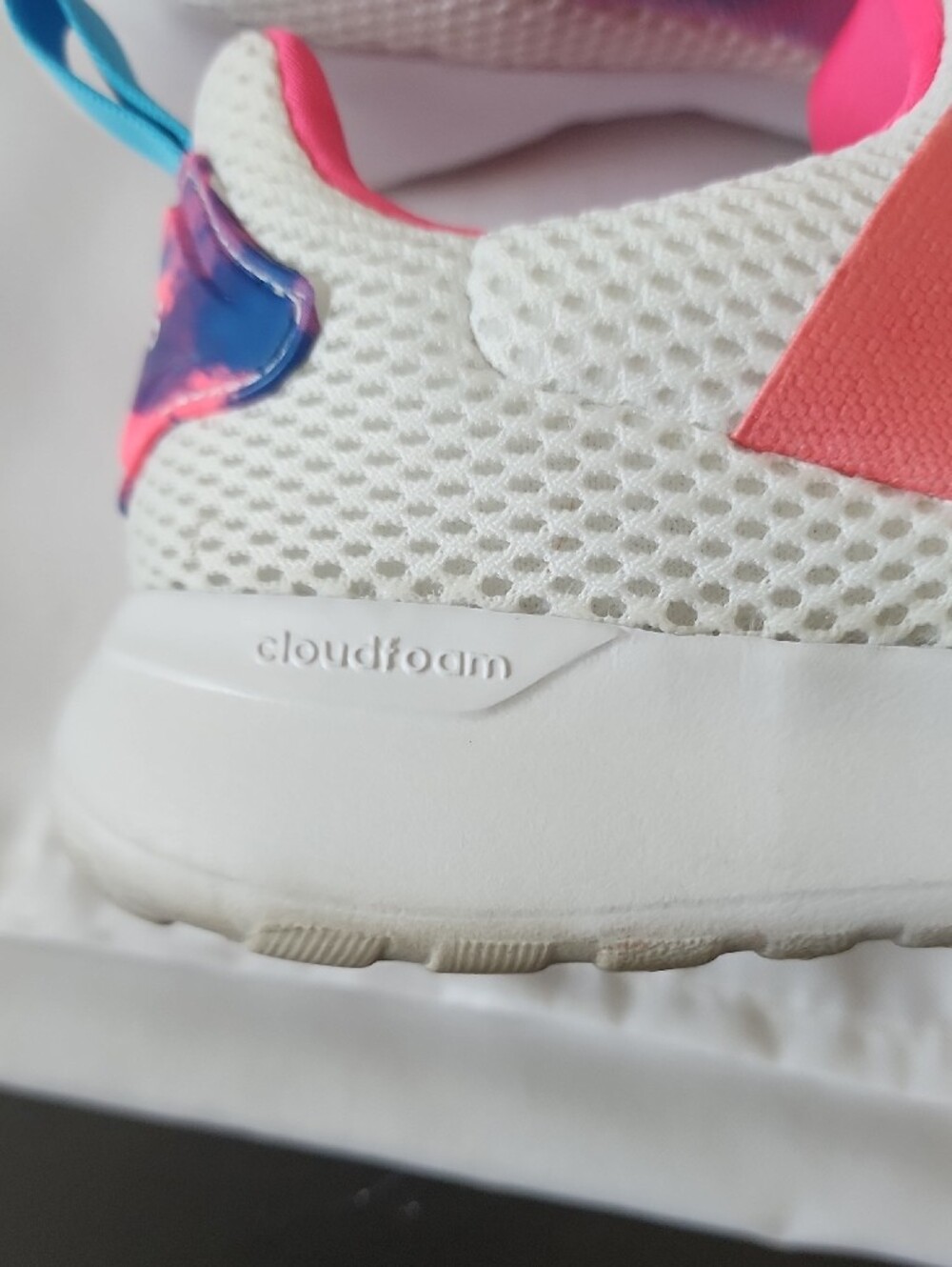 adidas Kids White Pink Blue Slip-On Athletic Sneakers - Picture 8 of 8
